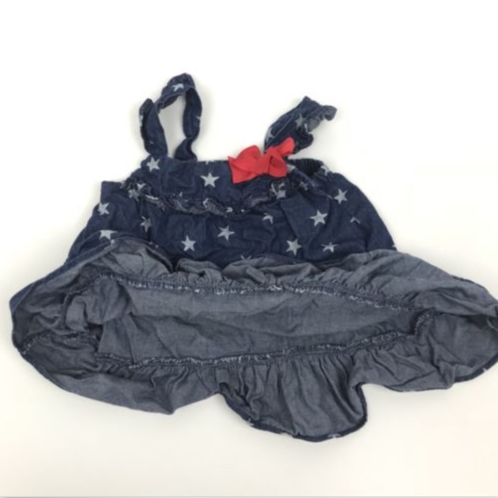 Wonder Kids Girls 4th Of July Red White Blue Dress - Picture 4 of 5